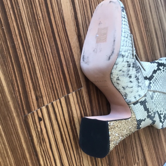 Rochas animal print glitter dress tall boots - Picture 4 of 7